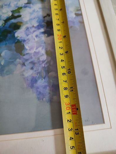 Nai, Danhui 38 x 34 cm. white Wood Framed Museum Art Print Titled - Wisteria