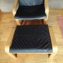 Scandinavian Armchair, and Footstool. Image 6