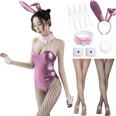 12 Pieces  Bunny Girl Outfit  Bunny Body with Bunny Ears and Fishnet Socks