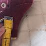 Irregular choice funky velvet bow shoes 4 4.5 wine kitten heel Image 4