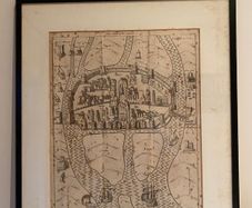 Framed print of old map of Cork