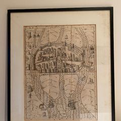 Framed print of old map of Cork