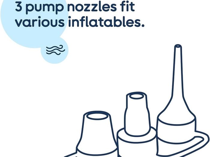 NEW SALE | Electric Air Pump - 240V Mains 3 Size Nozzles - For Inflating Deflating Camping Air Mattress/Bed, Beach Toys, Inflatable Paddling Pools