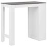 Bar Table with Shelf White 110x50x103 cm - Free Delivery Nationwide Image 3