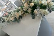Silk flower arrangement for wedding