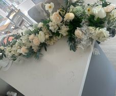 Silk flower arrangement for wedding