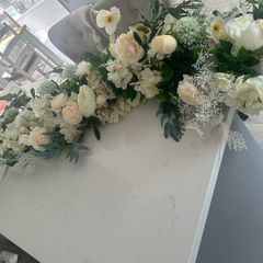 Silk flower arrangement for wedding