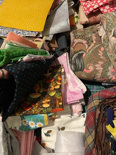 Complete sewing studio/at home business- machines, workstation fabrics and accessories