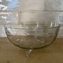 Vintage Etched Glass Dessert 3 footed dish set (7 pieces) Image 9