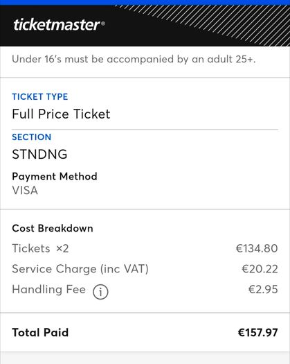 2 X Kingfishr Tickets