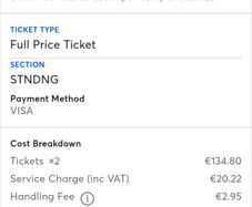 2 X Kingfishr Tickets