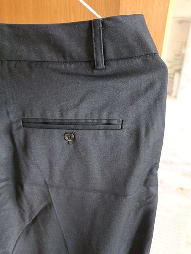 New St Martins Scandinavian A line smart formal work office black trousers S 10 wide leg