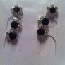 Two sets of bling bling necklaces & matching drop earrings Image 3