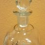 Antique hourglass shaped glass decanter Image 5