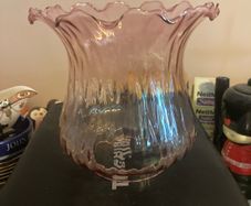 Victorian oil lamp glass shade free postage