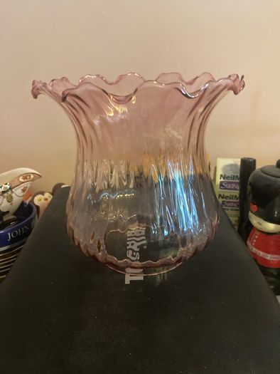 Victorian oil lamp glass shade free postage