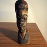 Vintage African Hand Carved Bust Image 3