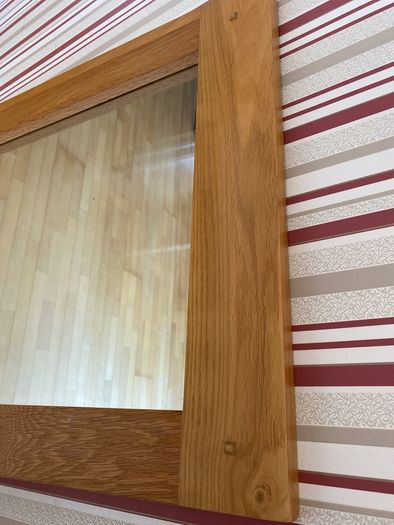 Solid wood mirror