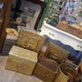 Vintage hammered brass fireside items.. Image 8