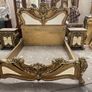 This is a very grand nice bed and two marble topped lockers. Image 3