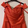 stunning red formal dress with side slit Image 2