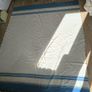 wool blanket Foxford 100% Pure New Wool Blanket Throw Blue Cream Striped Made in Ireland 180 220cm Image 6