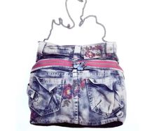 Brand New Designer Denim Crossbody Bag