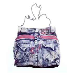 Brand New Designer Denim Crossbody Bag