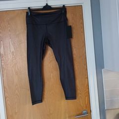90 Degree By Reflex High Waisted Interlink Faux Leather  Leggins.   S. L. 14-16.  B.N.W.T.