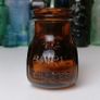 59 - Beautiful Vintage 4oz Bovril Dark Brown Glass Embossed Letters Jar Image 2