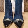 Amy Huberman Bourbon leather suede ankle boots bundle Size UK 4 EU 37 Forever young navy blue suede Private number brown leather Image 5