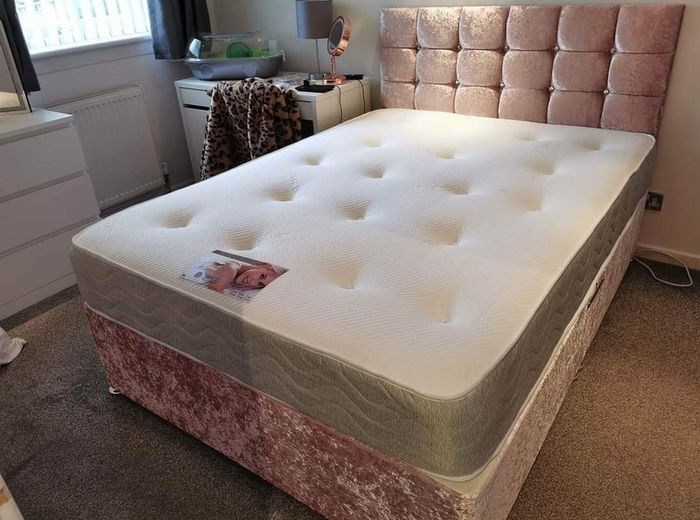 Brand New Stylish Divan Beds. 3ft, 4ft, 4ft6, 5ft And 6ft Sizes Available . Tufted Mattresses, Drawers Option, And Multiple Headboard Designs Instock