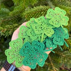 Crochet clover applique