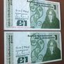 Two irish one pound punt notes Image 4