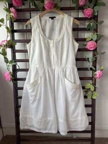 Dress uk 12 Tommy Hilfiger ivory 100% cotton