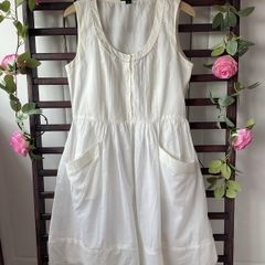 Dress uk 12 Tommy Hilfiger ivory 100% cotton