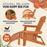 Set of 2 Adirondack Wooden Sun Loungers with Footrests Image 4