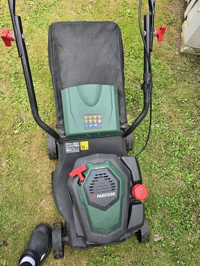 Parkside petrol lawnmower.