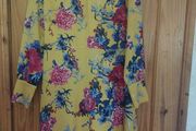 Mustard floral mini dress (free postage)