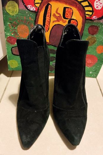 Price drop ZARA WOMAN Black Suede Ankle Boots Size EU 40 / UK 7