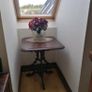 Wooden Table with Cast Iron Base Image 7