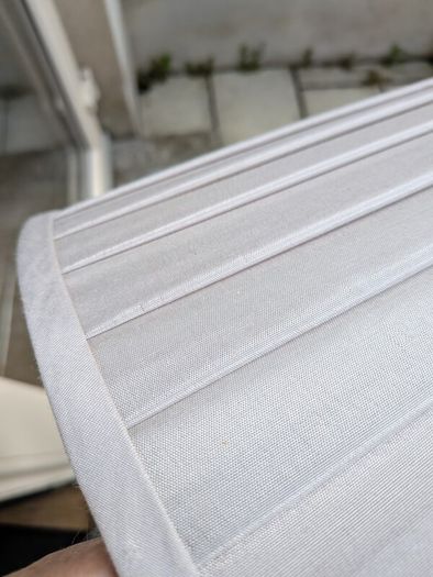 Pair of Large, Pleated, Grey Lampshades