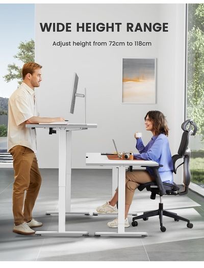 Electric Standing Desk Height Adjustable 120 x 60cm