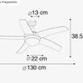 Qazqa Cool 52 ceiling fan silver, with light and remote Image 6