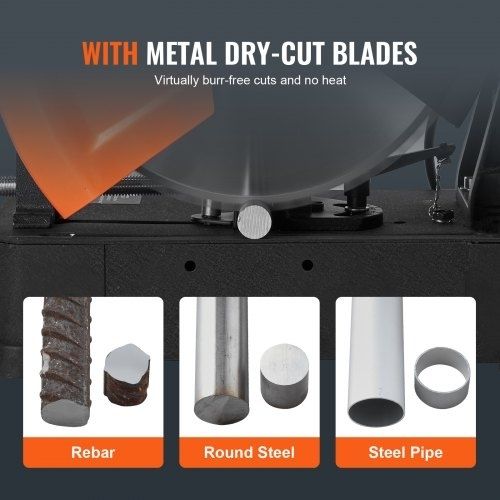 Chop Saw 35.6 cm Mitering Chop Saw for Cutting Metal Dry Cut Saw 45 Angle