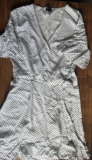 Karen Millen White Polka Dot Wrap Dress