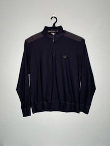 Calvin Klein Golf Mens 1/4 Zip Top Size Large Black