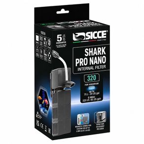 SICCE Shark PRO NANO 320 Internal Filter, 320 l/h - (60-100L) Fresh & Marine