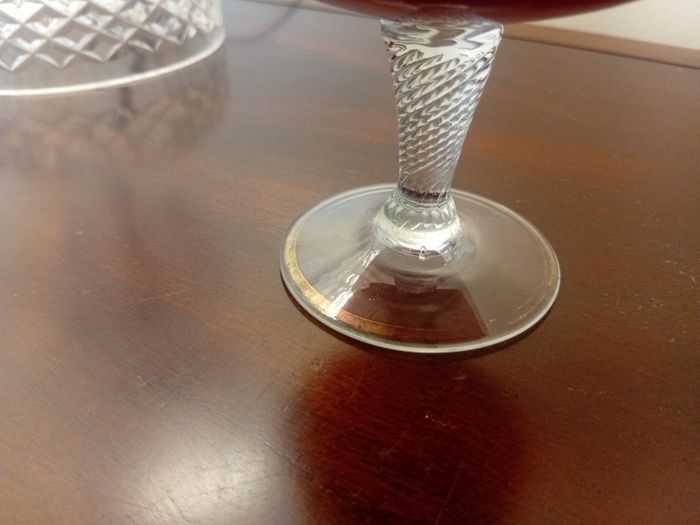 Vintage gilded ruby glass possibly murano