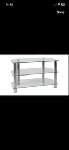 large glass tv unit